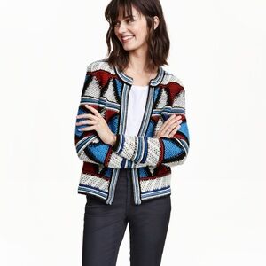 H&M L.O.G.G. (Label of Graded Goods) Cardigan sweater red, white, and blue